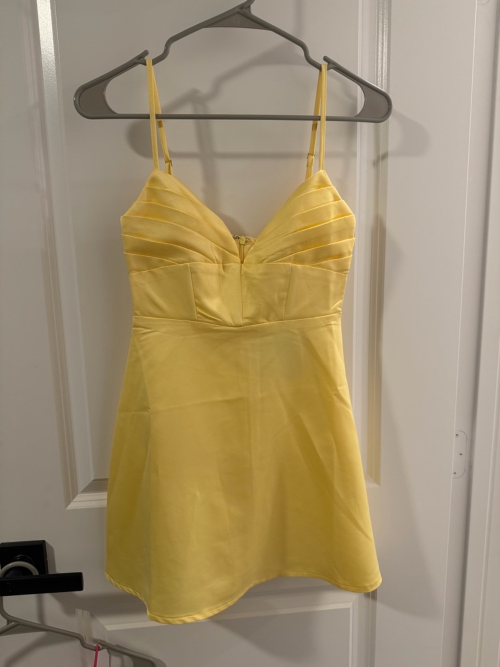 Princess Polly Yellow Spaghetti Strap Mini Dress